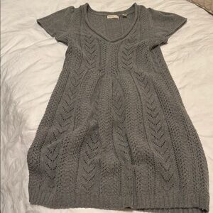 Anthropologie Gray Knit Dress